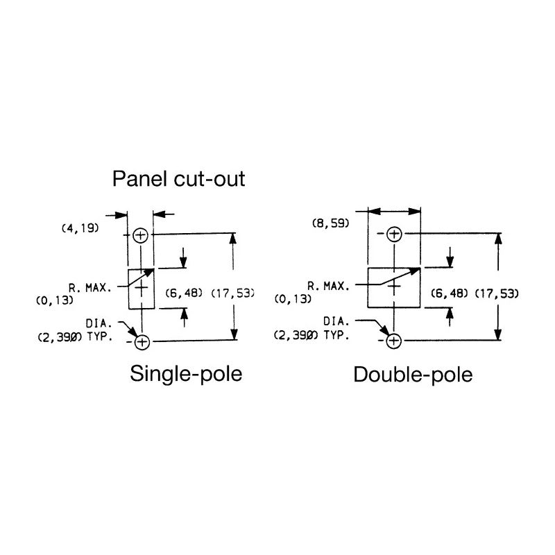 C & K Panel Slide Switch SPDT Latching 6A Nylon 1101M1S3ZQE2