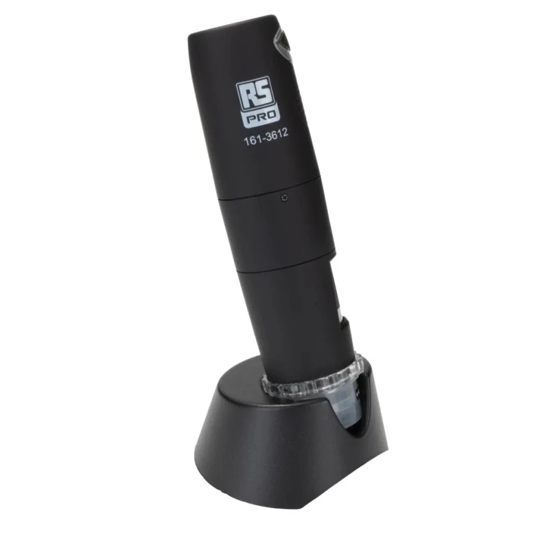 RS PRO WiFi Illuminated Microscope 5 to 200 X Magnification, 5MP Camera, Lithium-ion Battery, WiFi Interface 161-3612