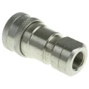 Parker Stainless Steel Hydraulic Quick Connect Coupling Female G 3/8 in, 35 Mpa SH3-62-BSPP
