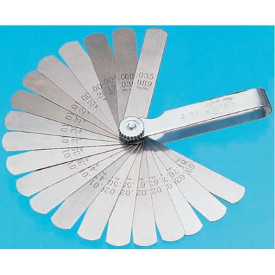 RS PRO Steel Feeler Gauge, 25 Blades with High-Carbon Steel Blades and Nickel-Plated Mild Steel Holder 263-5074
