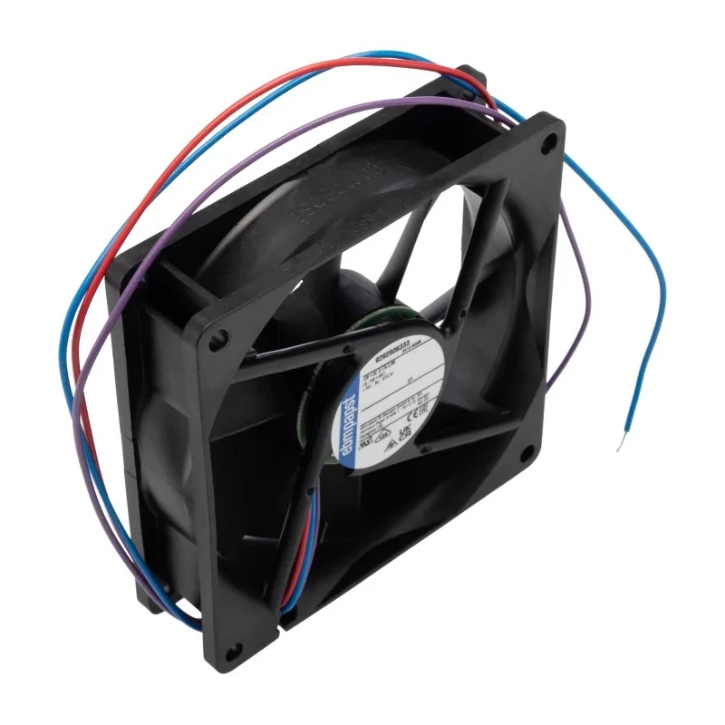 ebm-papst 3400 N Series Axial Fan 12V DC 2W 166mA Max IP68 92 mm x 92 mm x 25.4 mm 