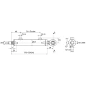 Bosch Rexroth Fixed Hydraulic Cylinder 50 mm Bore, 400 mm Stroke, 160 bar Pressure, Steel Material R900999L21