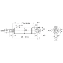 Bosch Rexroth Fixed Hydraulic Cylinder 50 mm Bore, 400 mm Stroke, 160 bar Pressure, Steel Material R900999L21