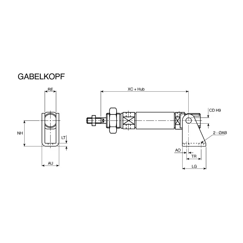 SMC Steel Piston Rod Ball Joint with M6 x 1 Female Thread and 12mm Bore Diameter KJ6D