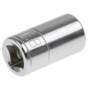 Facom 1/4 in Drive 8 mm Standard Square Chrome Vanadium Steel Socket, 6.5mm Overall Length R.8