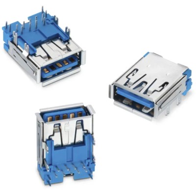 Wurth Elektronik WR-COM USB 3.1 Type A Receptacle Horizontal THR Female 13 Contacts 2mm Pitch 632121300001