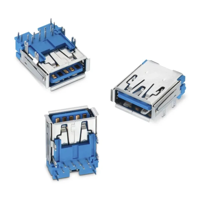 Wurth Elektronik WR-COM USB 3.1 Type A Receptacle Horizontal THR Female 13 Contacts 2mm Pitch 632121300001