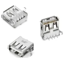 Wurth Elektronik WR-COM USB 2.0 Type A Horizontal THT 4 Way Memory Card Connector, Solder 614004190021