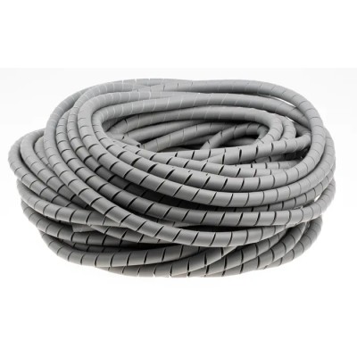 HellermannTyton Spiral Cable Wrap Polyolefin Grey 19.2 mm Maximum Bundle Diameter 30 m Length 901-10018
