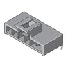 Molex Nano-Fit Series Right Angle Through Hole PCB Header 2 Contact 2.5 mm Pitch 1 Row Shrouded 105313-1102