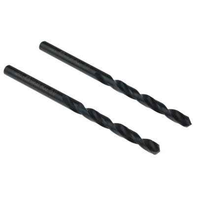 Tivoly High-Speed Steel 5 mm Drill Bit, Cylindrical Shank, Helical 4-Flute 118° Angle, 2 Pieces 11436720500