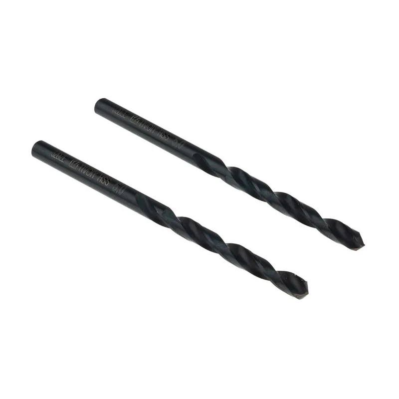 Tivoly High-Speed Steel 5 mm Drill Bit, Cylindrical Shank, Helical 4-Flute 118° Angle, 2 Pieces 11436720500