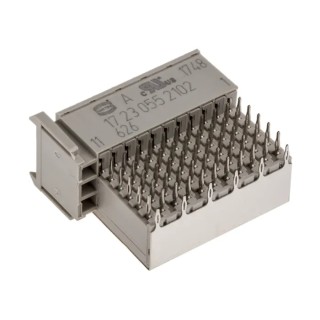 HARTING har-bus HM 2 mm Pitch Type C Backplane Connector, Right Angle Female, 7 Row, 55 Way 17230552102