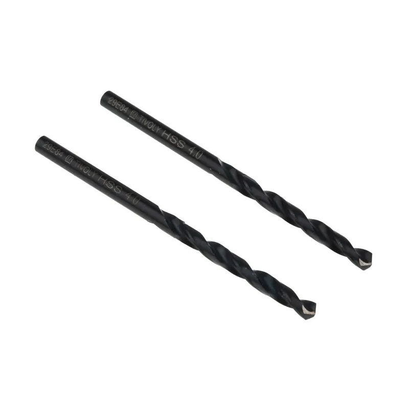 Tivoly Industrial Grade HSS Drill Bit 4mm Cylindrical Shank 118° Point Angle 2 Pcs 11436720400