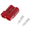 Anderson Power Products SB50 Series 2 Way Male Battery Connector, Straight Orientation, Cable Mount, 600V, 50A SB50