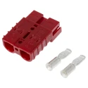 Anderson Power Products SB50 Series 2 Way Male Battery Connector, Straight Orientation, Cable Mount, 600V, 50A SB50