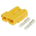 Anderson Power Products SB50 Series 2 Way Male Battery Connector, Straight, Cable Mount, 600V, 50A SB50