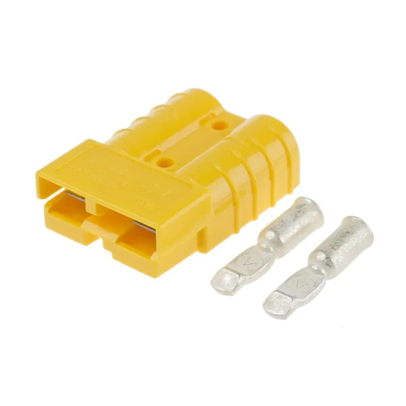 Anderson Power Products SB50 Series 2 Way Male Battery Connector, Straight, Cable Mount, 600V, 50A SB50