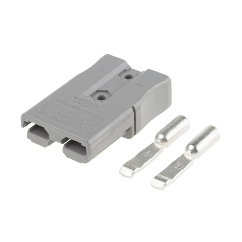 Anderson Power Products SBS Series 2 Way Male Battery Connector, Straight Cable, 600V, 110A SBS50GRA10/12