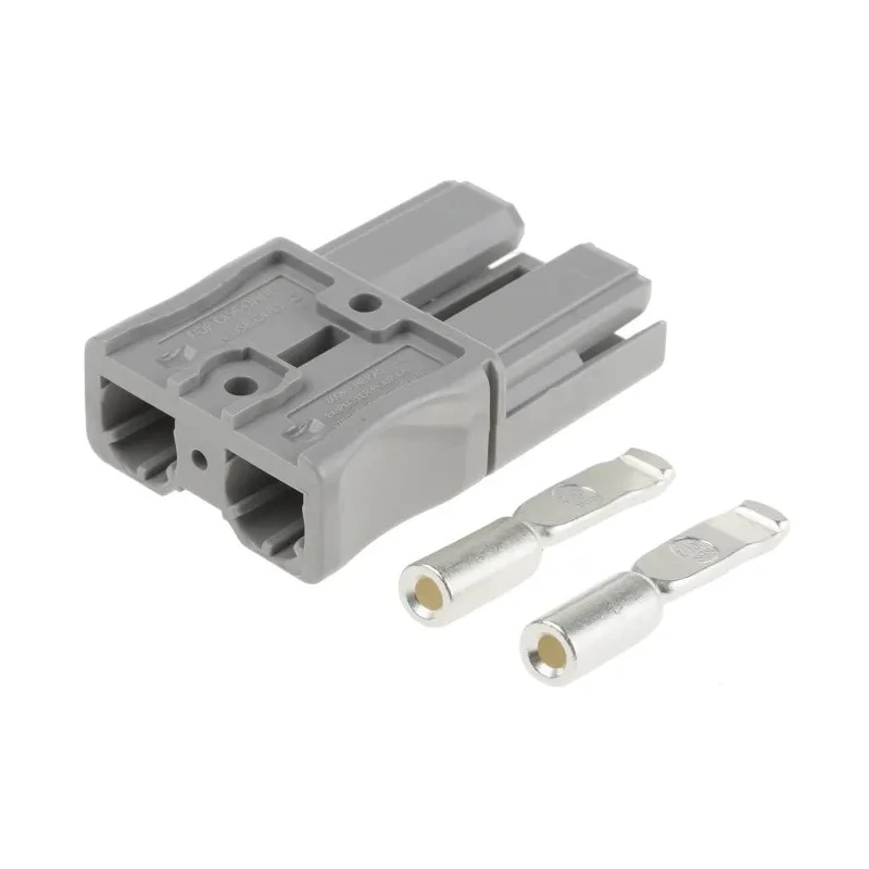 Anderson Power Products SBS Series 2 Way Male Battery Connector, Straight Cable, 600V, 110A SBS50GRA10/12