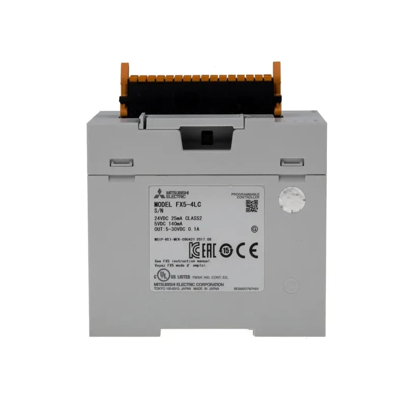 Mitsubishi Electric Analogue Input Module 4 Inputs 4 Outputs Transistor Mount DIN Rail FX5-4LC