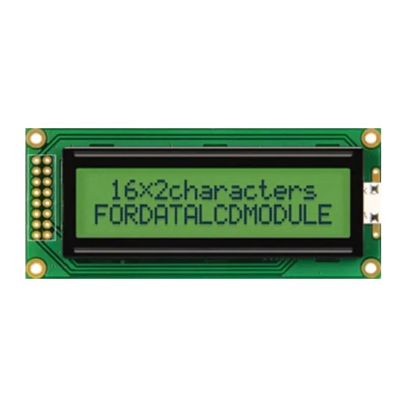 Fordata LCD Graphic Display 2 x 16 Characters Yellow Green Illumination FC1602B01-RNNYBW-66SE