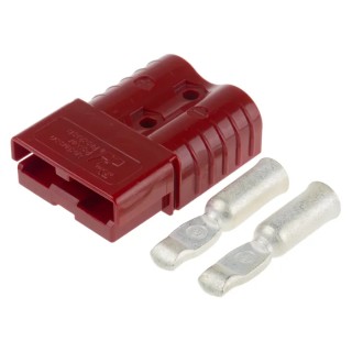 Anderson Power Products SB120 Series 2 Way Male Battery Connector, Straight, Cable Mount, 600V, 120A SB120