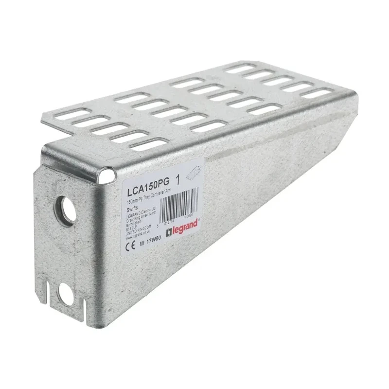 Legrand Cantilever Arm Bracket Pre-Galvanised Steel Cable Tray Accessory 150mm Width 74mm Depth LCA150PG