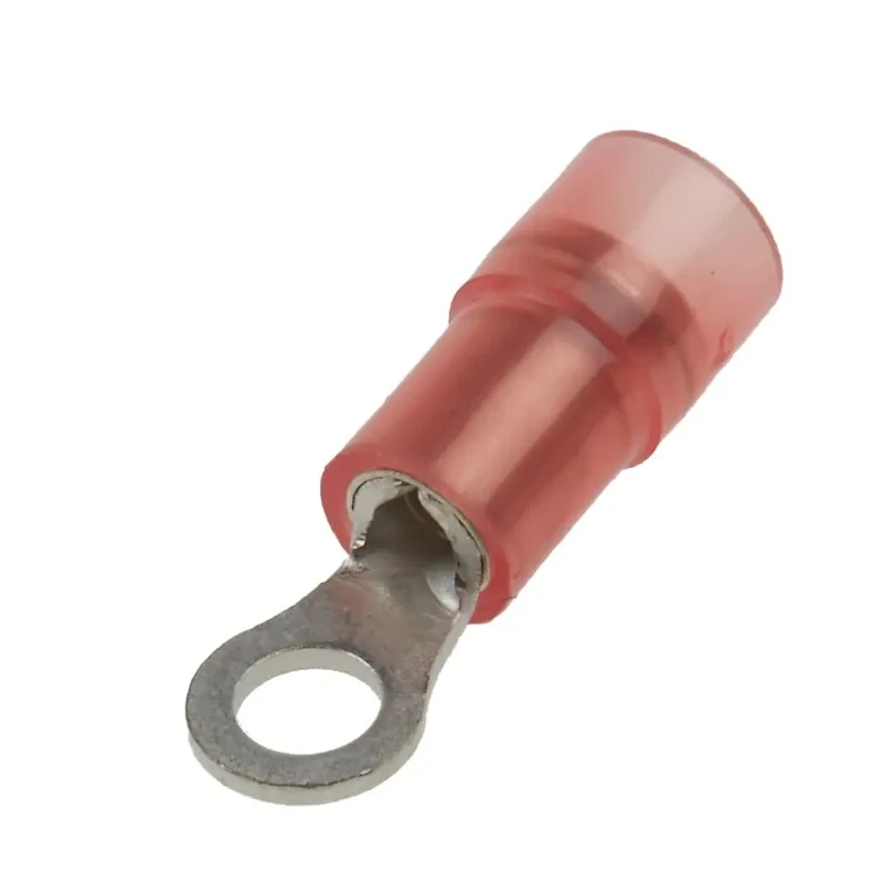RS PRO Insulated Ring Terminal M3 Stud Size 22 AWG to 16 AWG Wire Size Red Nylon Insulation E245391 267-3650