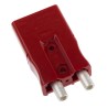 Anderson Power Products SBS Series 2 Way Male Battery Connector, Straight Orientation, Cable Mount, 600V, 110A SBS50RED08