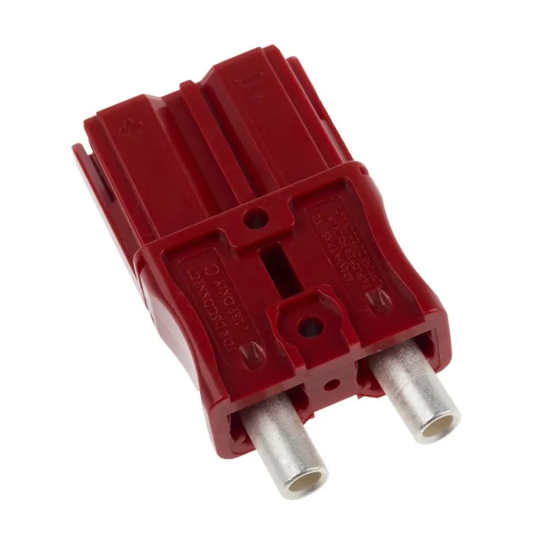 Anderson Power Products SBS Series 2 Way Male Battery Connector, Straight Orientation, Cable Mount, 600V, 110A SBS50RED08