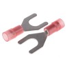 RS PRO Insulated Crimp Spade Connector SNYDL Series 22 AWG to 16 AWG, M6 Stud Size, Nylon Red 267-3666