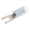 RS PRO SNYD Insulated Crimp Spade Connector, 16 AWG to 14 AWG, 3.2 mm Stud Size Nylon Insulation, Blue 267-3868