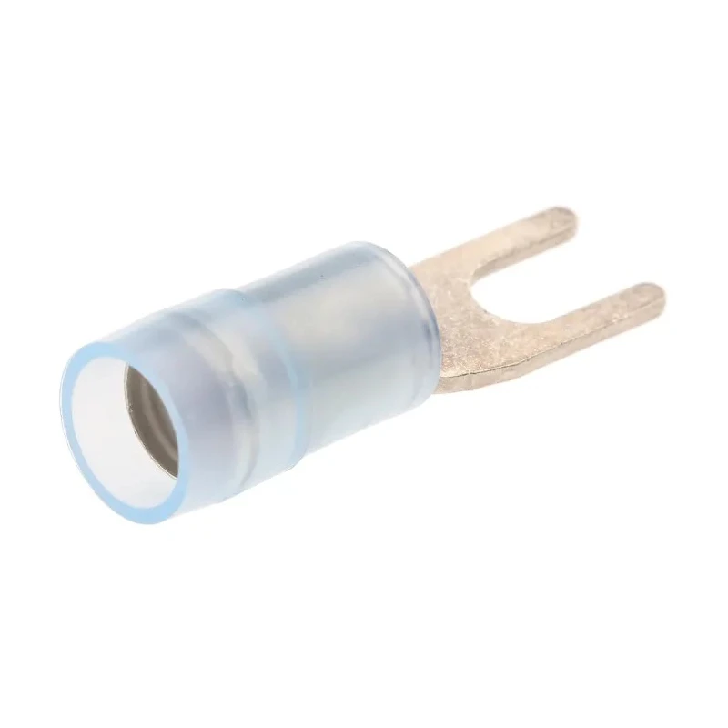RS PRO SNYD Insulated Crimp Spade Connector, 16 AWG to 14 AWG, 3.2 mm Stud Size Nylon Insulation, Blue 267-3868