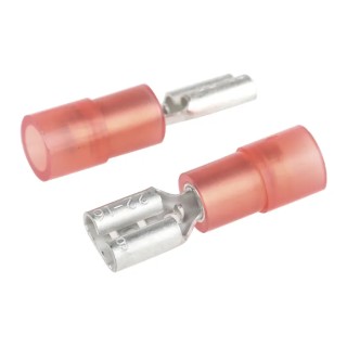 RS PRO Red Insulated Female Spade Connector Crimp 4.75 x 0.8 mm Tab Size 22 AWG to 16 AWG 267-4221