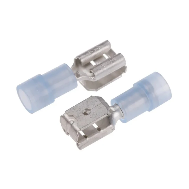 RS PRO Blue Insulated Male/Female Spade Connector, Crimp Termination, 6.35 x 0.8 mm Tab Size, 16 AWG to 14 AWG 267-4344