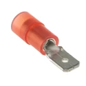 RS PRO Red Insulated Male Spade Connector, Crimp, 4.75 x 0.8 mm Tab Size, 22 AWG to 16 AWG, Nylon Insulated 267-4439