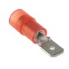 RS PRO Red Insulated Male Spade Connector, Crimp, 4.75 x 0.8 mm Tab Size, 22 AWG to 16 AWG, Nylon Insulated 267-4439
