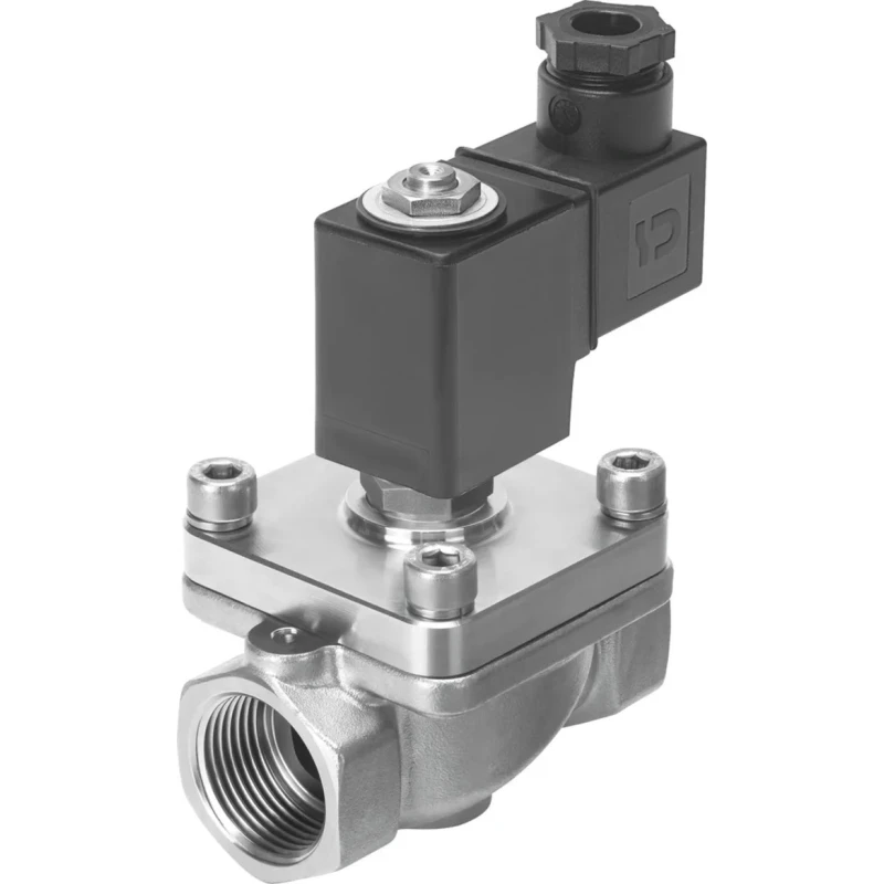 Festo Solenoid Valve Brass Body 2-Port 1 in G Thread 6 Bar 11.75L/min Flow VZWF-B-L-M22C-G1-275-E-1P4-6-R1