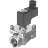Festo Solenoid Valve Brass Body 2-Port 1 in G Thread 6 Bar 11.75L/min Flow VZWF-B-L-M22C-G1-275-E-1P4-6-R1