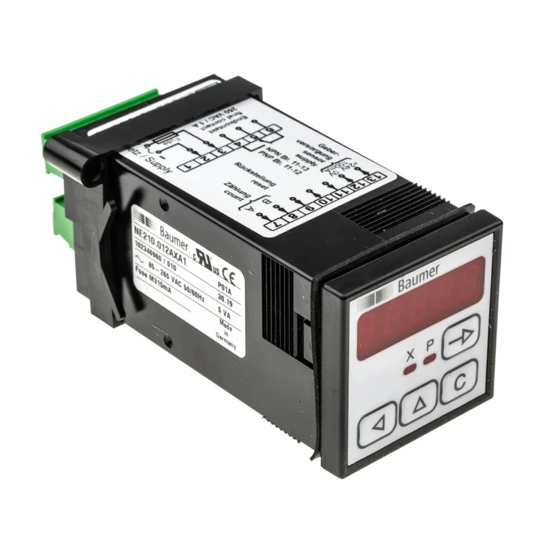 Baumer Panel Mount Digital Counter 5 Digit LED Display Bi-Directional 10 kHz 230V ac NE210