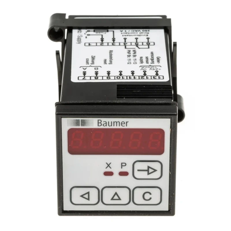 Baumer Panel Mount Digital Counter 5 Digit LED Display Bi-Directional 10 kHz 230V ac NE210