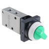 SMC Twist Selector Pneumatic Manual Control Valve VM400 Series Rc 1/8, Aluminium Alloy Body, 3/2 Valve VM430-01-34G