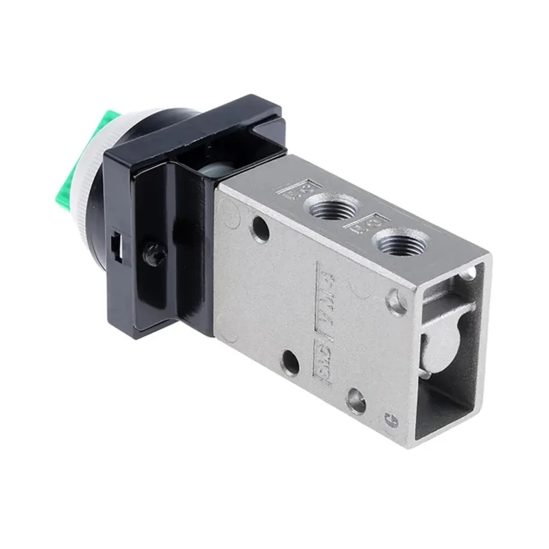SMC Twist Selector Pneumatic Manual Control Valve VM400 Series Rc 1/8, Aluminium Alloy Body, 3/2 Valve VM430-01-34G