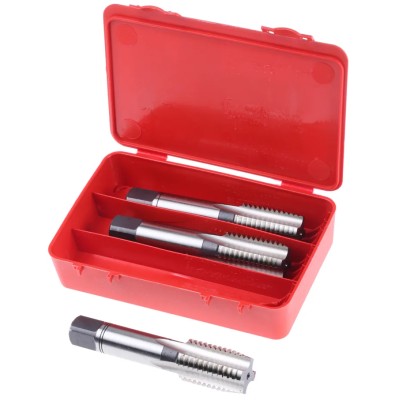 Dormer M10 Thread Metric Standard Hand Tap Set, HSS, Straight Flute, ISO 529, DIN 352 E100M10NO8