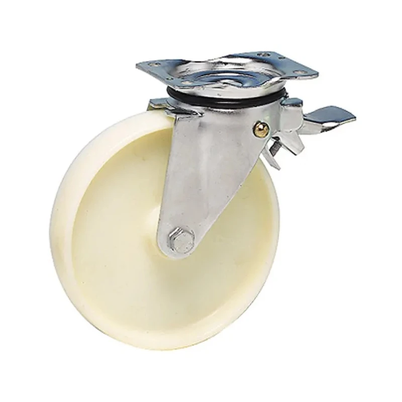 Guitel Hervieu Braked Swivel Castor, 400 kg Load Capacity, 150 mm Polyamide Wheel, Galvanised Steel Frame 13810651