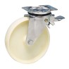Guitel Hervieu Braked Swivel Castor, 400 kg Load Capacity, 150 mm Polyamide Wheel, Galvanised Steel Frame 13810651