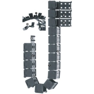 Igus Cable Trunking Black, W21mm x D17mm, Length 1m, Minimum Bend Radius 28mm E117 W21mm