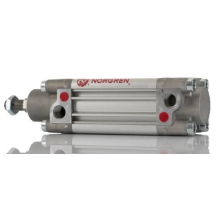 Norgren Pneumatic Piston Rod Cylinder 40mm Bore 50mm Stroke Double Acting Air Cushion Aluminium Body PRA/802040/M/50