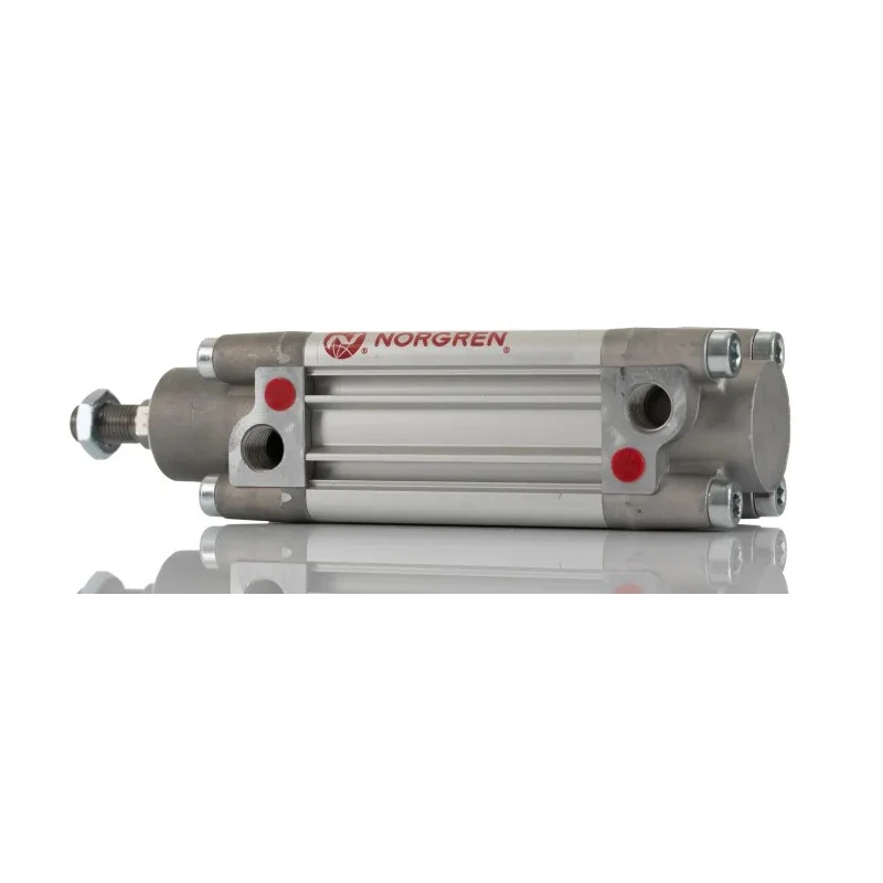 Norgren Pneumatic Piston Rod Cylinder 40mm Bore 50mm Stroke Double Acting Air Cushion Aluminium Body PRA/802040/M/50